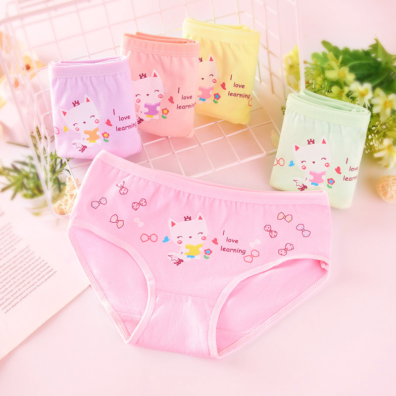 Children's underwear for girls, triangular, cute cartoon style, for big kids, babies, girls' shorts, factory wholesale