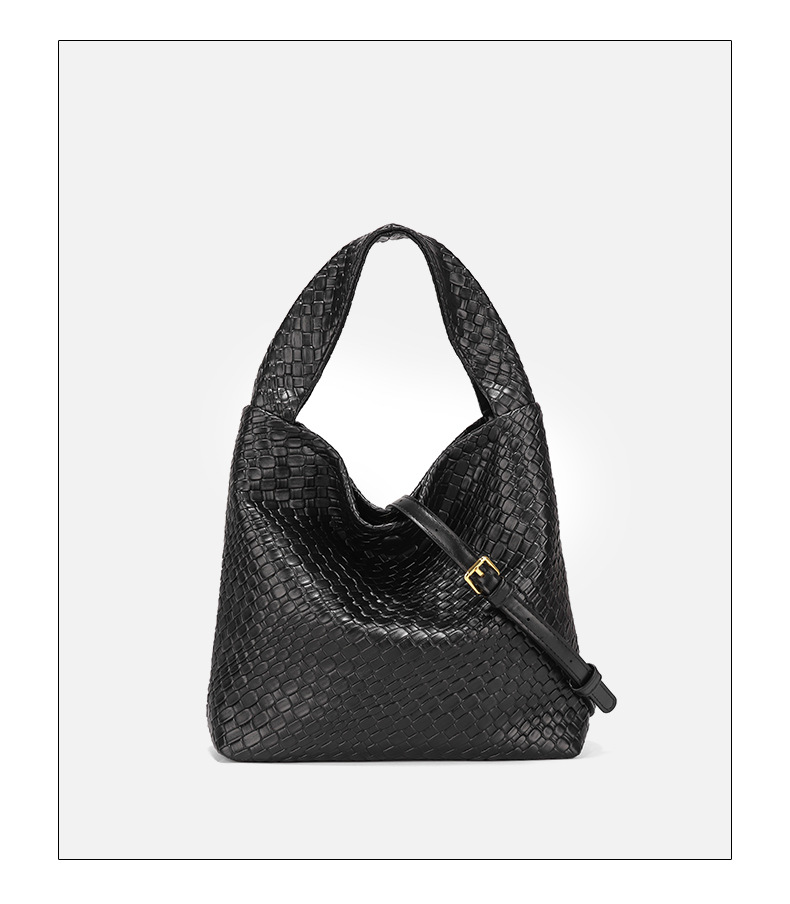 Woven Texture Shoulder Bag For Women Simple Large Capacity Handbag_voghion.com