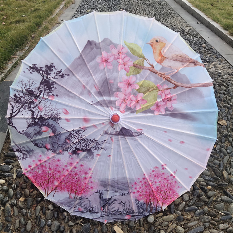 Hanfu fotografía apoyos paraguas artesanía clásica paraguas de papel engrasado Paraguas de baile de estilo chino paraguas de borla de estilo antiguo traje antiguo