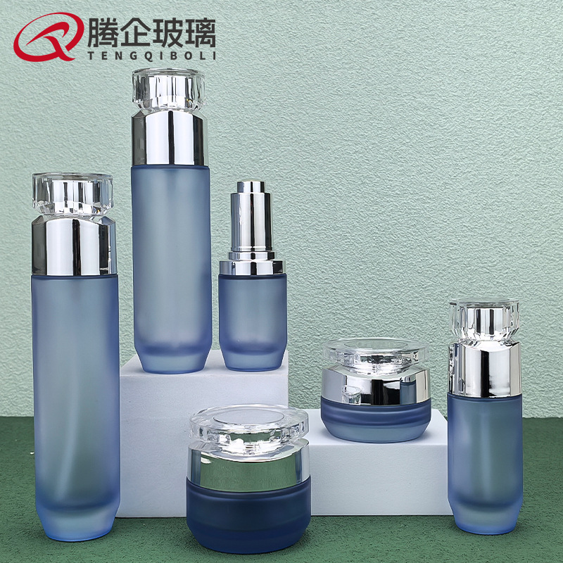 现货套装心悦膏霜瓶100ml护肤品分装瓶120ml乳液化妆品磨砂玻璃瓶