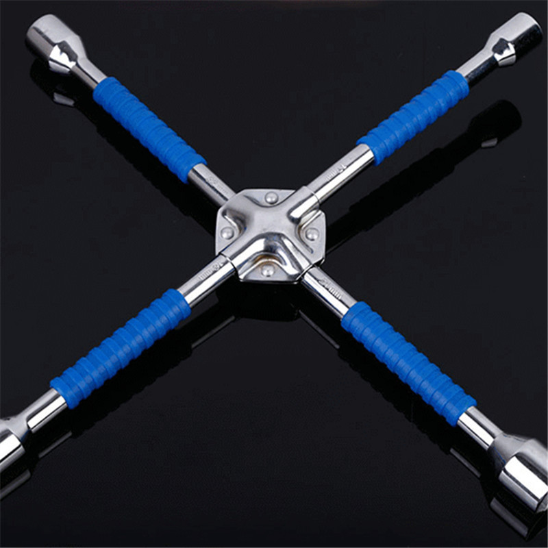 套柄十字扳手 轮胎套筒扳手 镜面护套十字扳手450长十字扳手