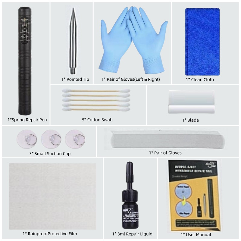 Blue Scorpion Car Windshield Crack Repair Fluid Tool Set Glass Scratch Quick Repair Restorer