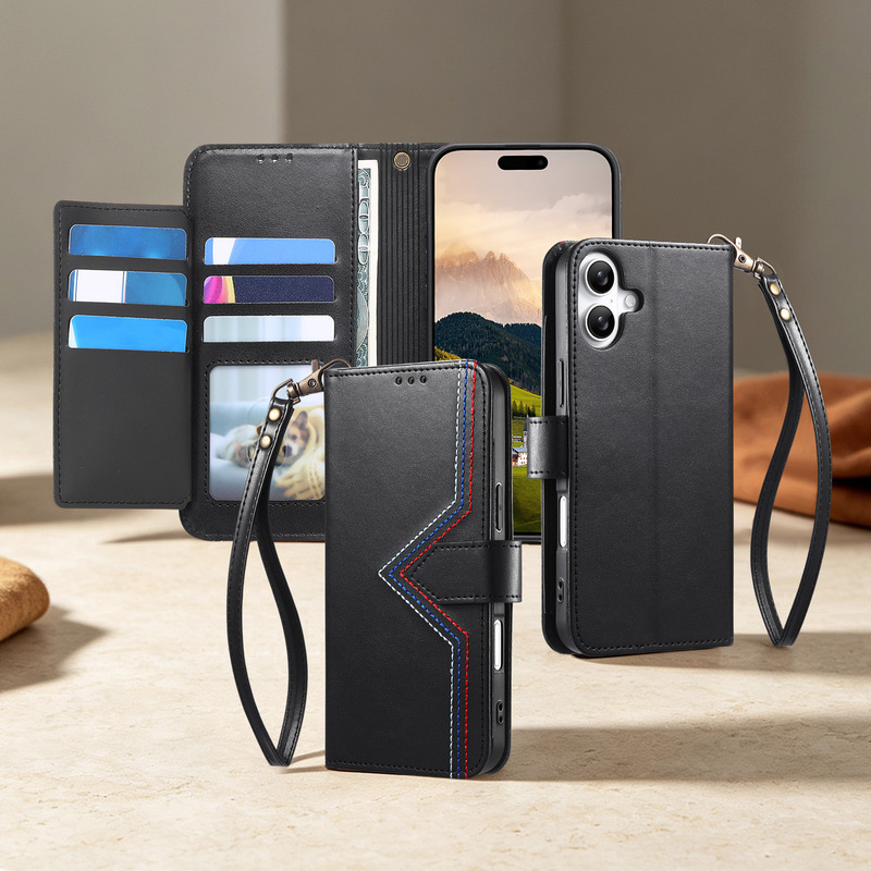 New product: Apple 18 Pro business-style flip phone case, available in multiple colors, with iPhone 17 lanyard and 16 phone case