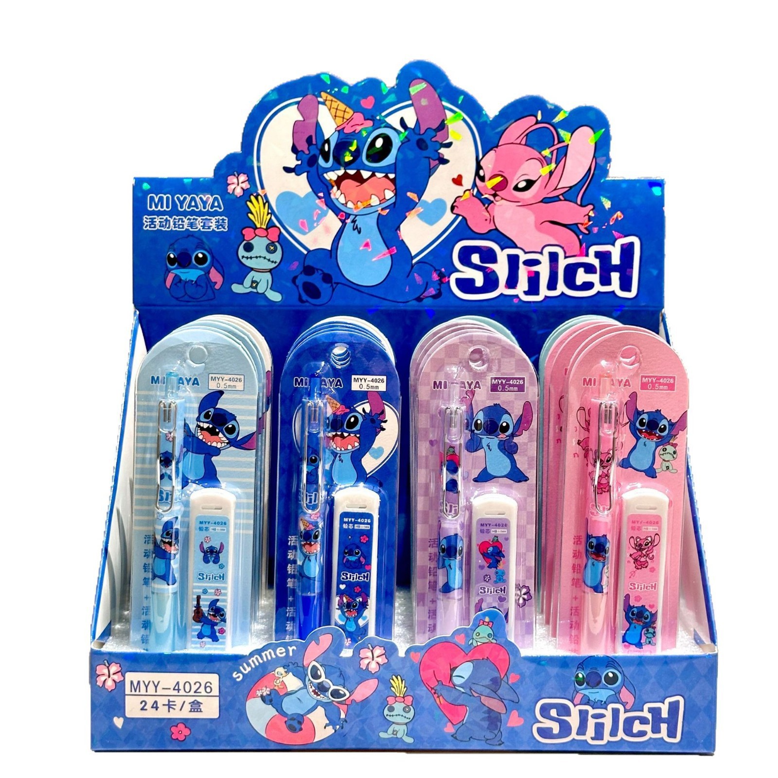 Juego de lápices automáticos Stitch de dibujos animados 0.5 lápices de actividad de alto valor Papelería para estudiantes Comercio exterior transfronterizo al por mayor image 5