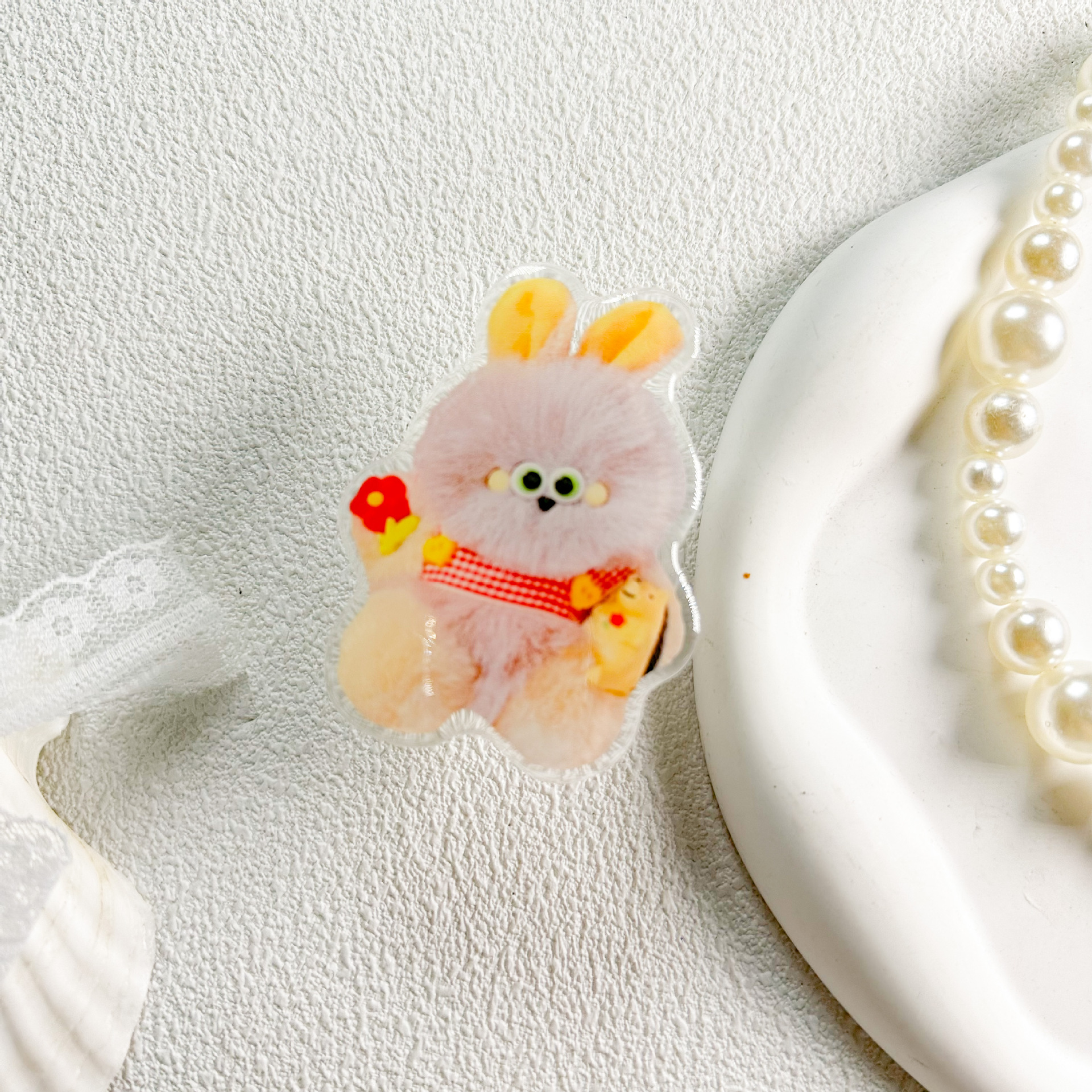 Transparent Bracket - Little Red Flower Doll
