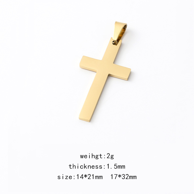 3g Weight Pendant Jewelry Making Type 1 Piece 14*21mm 17*32mm 304 Stainless Steel Cross Pendant