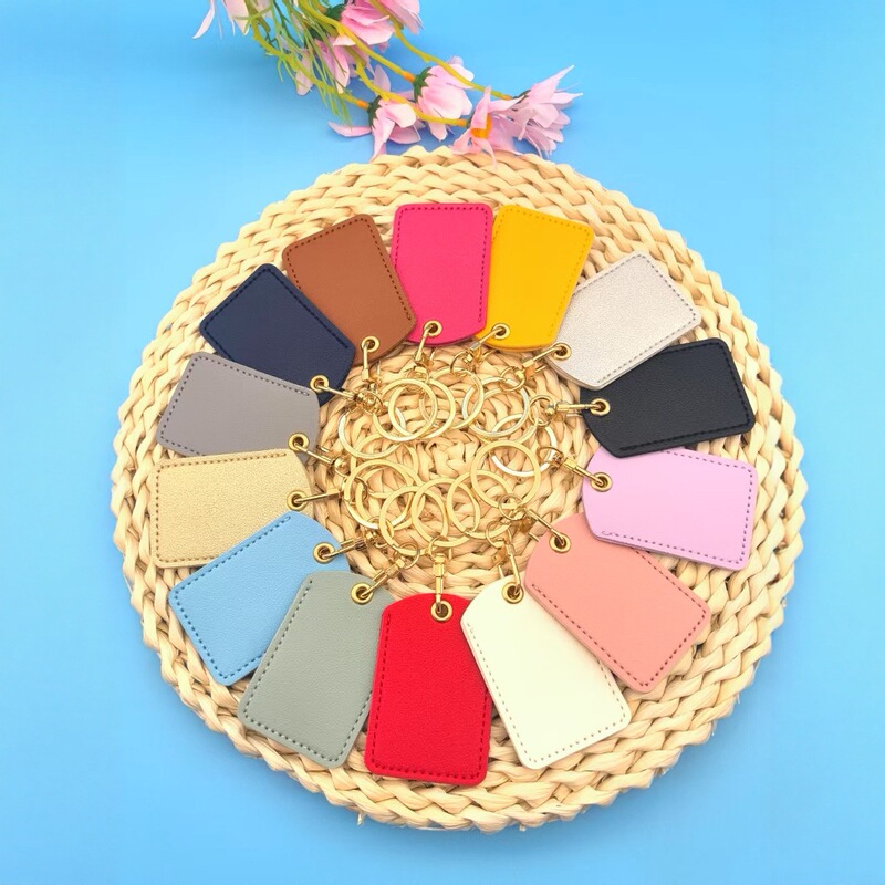 Wholesale Multi-Color Leather Gold Keychain Small Card Holder for Access Control Cards, Smart Door Lock Cards, and Elevator Card Protector Wholesale Multi-Color Leather Gold Keychain Small Card Holder for Access Control Cards, Smart Door Lock Cards, and Elevator Card Protector