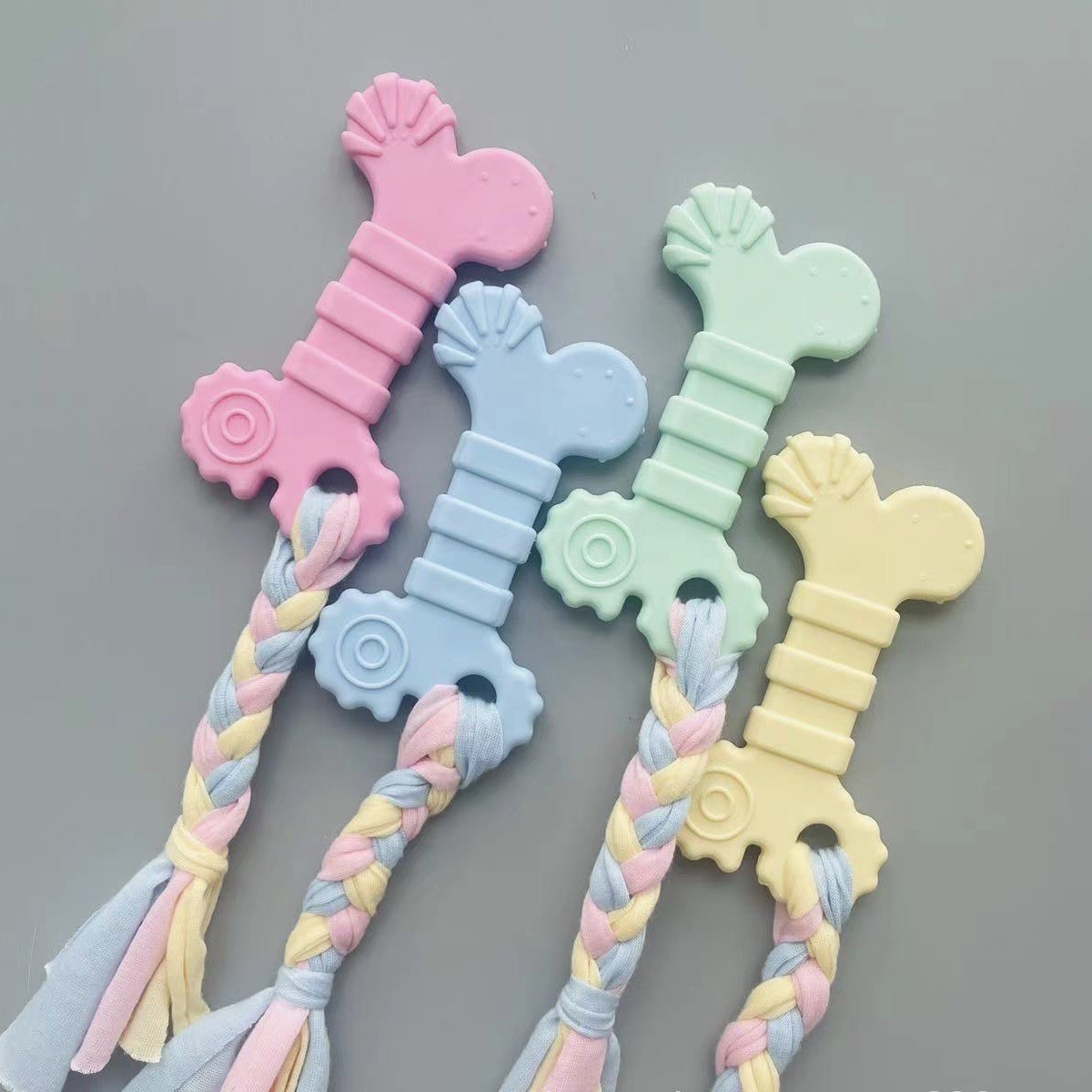 Juguetes de voz de perro resistentes a la mordida de oro corky dientes limpiadores de dientes molares entrenamiento para perros pequeños juguetes para mascotas al por mayor