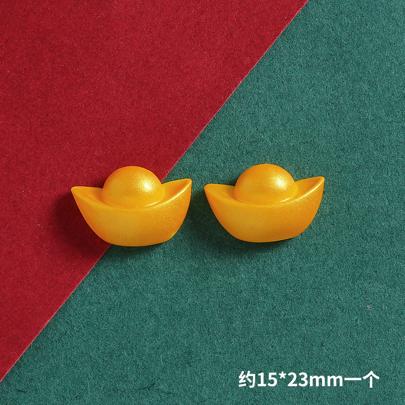 新年福娃元宝字牌樹脂部品diyクリームゴム携帯ケースヘアピン冷蔵庫貼り装飾材料