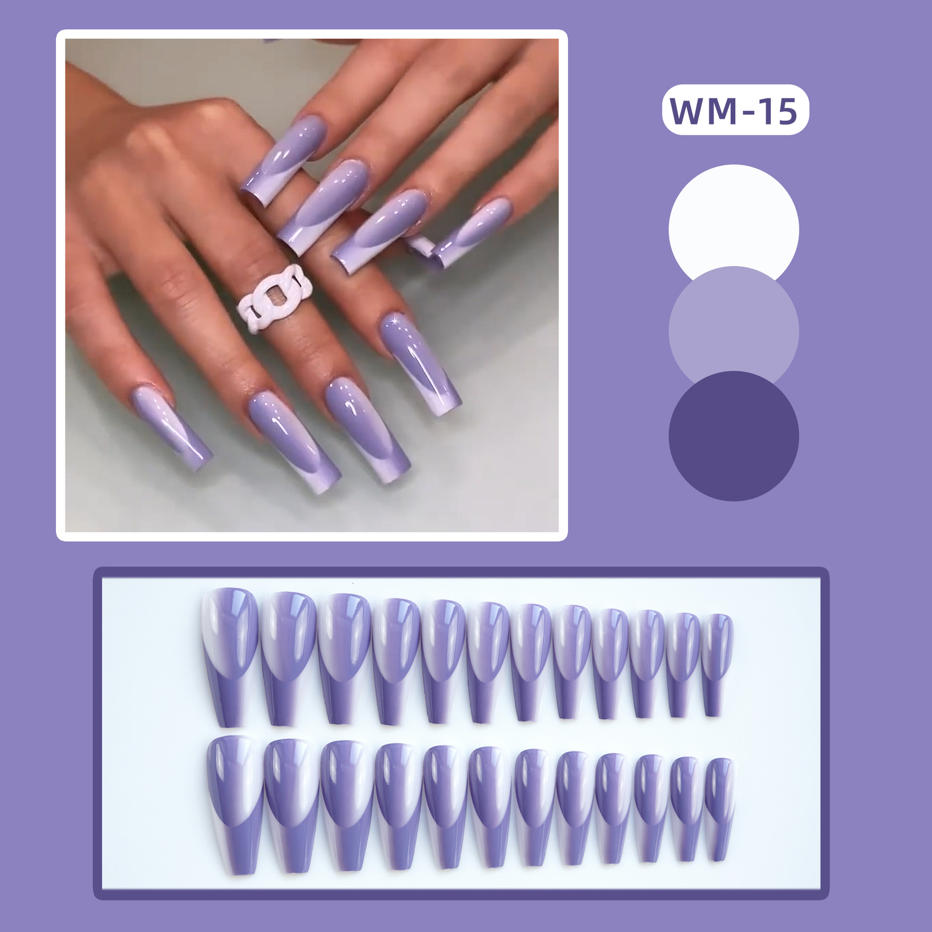 37g Weight Christmas Festival Cute Style Christmas Cute Press On Nails 3