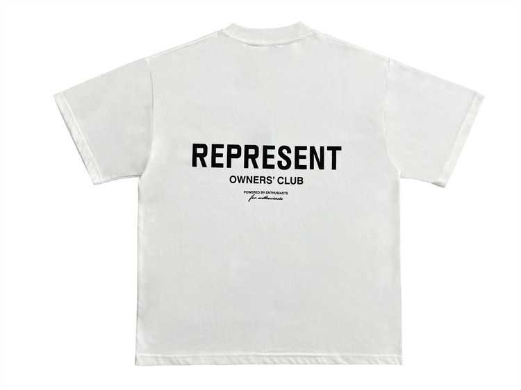 REPRESENT TRACK スモールレタリング半袖アメリカンハイストリートピュアコットン男女カップルルーズTシャツトレンド|undefined
