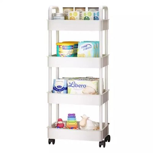 Storage rack small cart floor gap kitchen multi-layer mobile bathroom toilet bed side snack storage book shelf