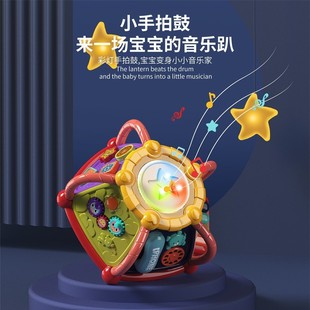 Cross-border hot selling baby racket drum multi-functional six-sided music drum educational children's toys boys and girls toys wholesale