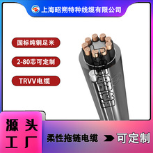 上海柔性拖链电缆厂家 TRVV-拖链盒电缆 耐弯折500万次自动化线缆