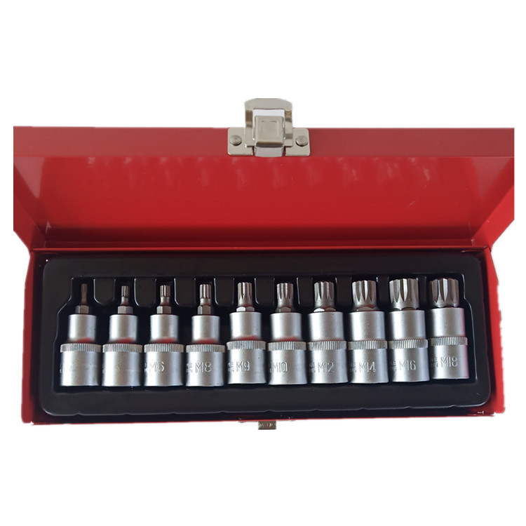 厂家直销M型10件套1/2规格12角铬钒钢压批套筒组套大飞汽修机修