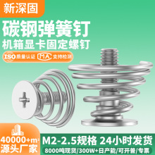 弹簧螺丝机箱固定螺钉显卡散热器 平头十字槽镀镍背板螺丝M2M2.5