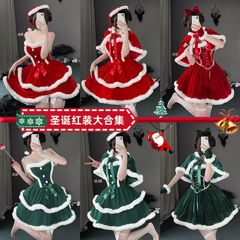 Новое красное рождественское платье 2025 года для женщин: осенне-зимнее, приталенное, с юбкой-пачкой, в стиле принцессы