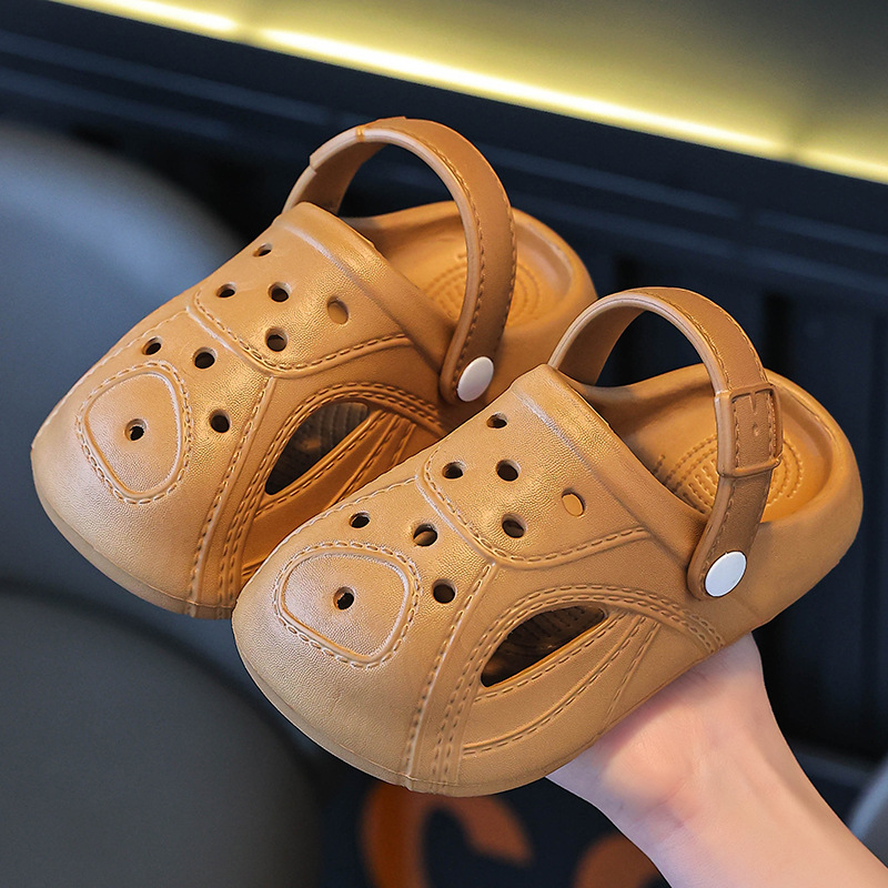 Zapatos con agujeros para niños verano nuevo estilo bebé hogar niños antideslizantes niñas sandalias y pantuflas niño interior niño antideslizante