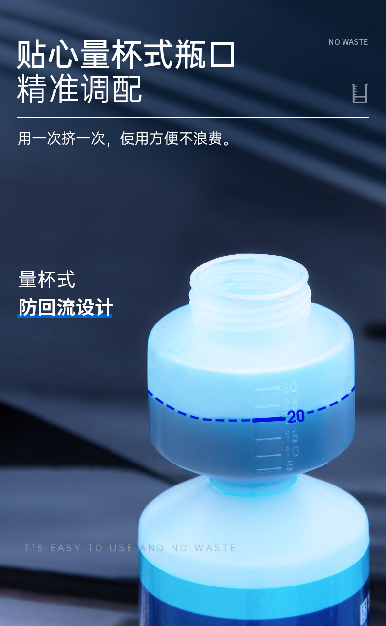 Goodway Blueberry Clean Wiper Fluid Concentrated Glass Cleaner for Cars, All-Season Universal Wiper Fluid Wholesale, Oil Remover