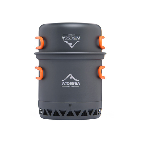 Widesea camping pot set, single-person energy gathering camping pot, portable hiking and mountaineering outdoor cooking pot