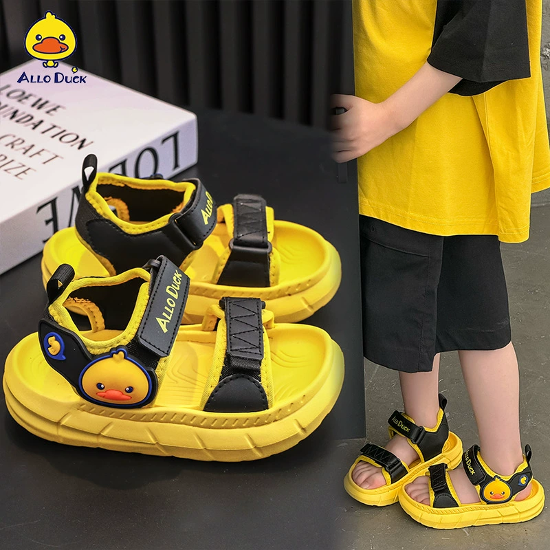 Детские сандалии Duck, летние новые пляжные туфли для малышей, повседневная обувь для улицы с противоскользящей подошвой для мальчиков и девочек, детей среднего и старшего возраста.
