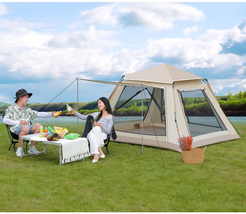 Factory Wholesale Cross-Border Hot-Selling Fully Automatic Thickened Tent, Quick-Open Camping Portable Foldable Tent, Sun Protection Tent