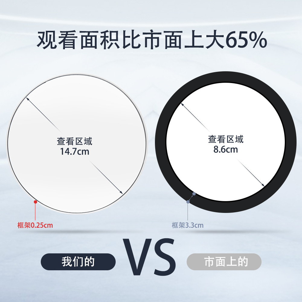 6 pulgadas 10 veces 20 veces 30 veces espejo de zoom HD espejo de maquillaje con soporte de ventosa espejo de mano portátil