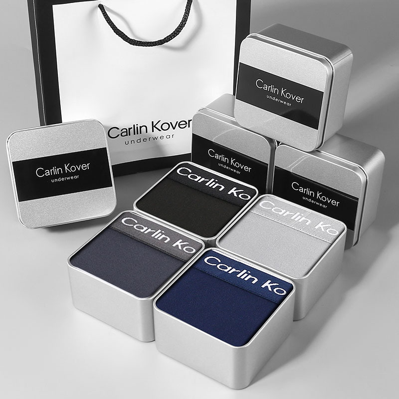 【Xin Xuan】Men's Boxer Briefs Breathable Four-Corner Trendy Thin Men's Shorts Underpants