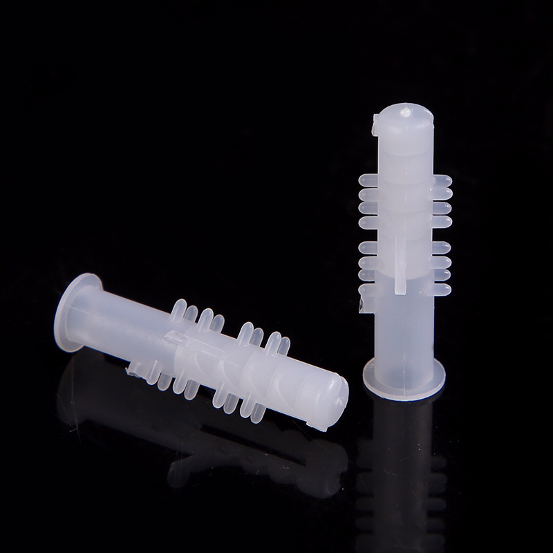 6*30mmとげ付き膨張プラグチューブ付き白色プラスチックとげ付き家庭用タッピングスクリュー魚型とげ付き膨張プラグチューブ|undefined