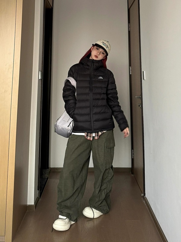 羽绒棉服女冬季2025新款轻薄连帽小棉袄韩版宽松时尚保暖棉衣外套|undefined