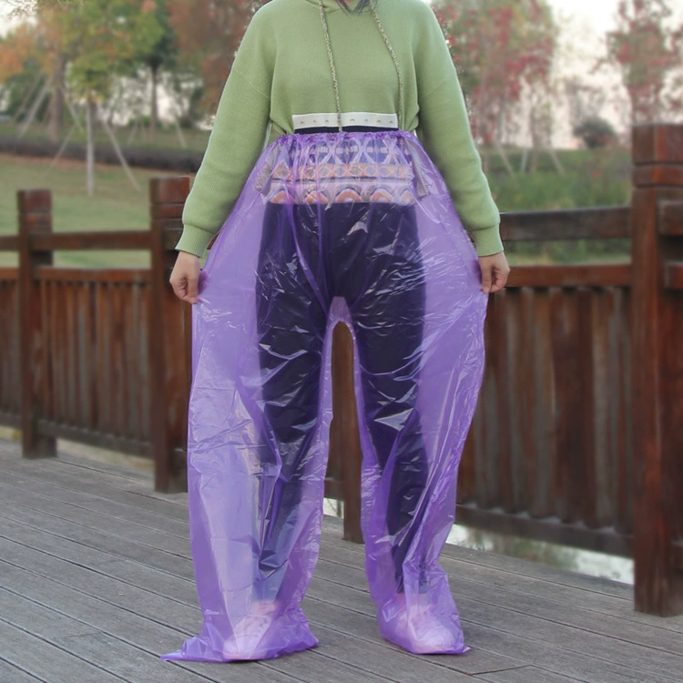 Split raincoat for adults, transparent climbing trousers for swimming, increased thickness