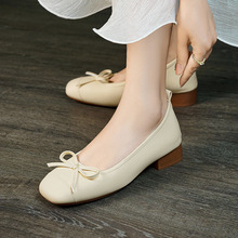 包邮工厂现货玛丽珍女鞋低跟2026新款单鞋浅口春夏通勤软底奶奶鞋