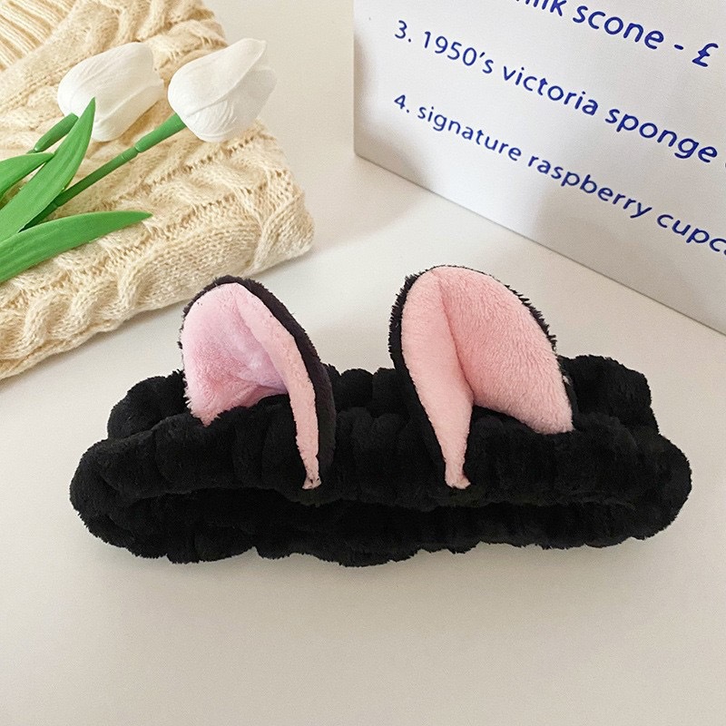 Caricatura verde rana correa de cabello mujer nuevo lindo gran ojo correa de cabello lavar la cara correa de cabello máscara de Navidad tocado