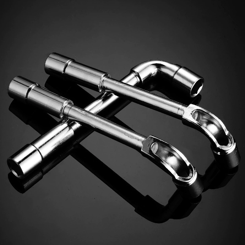 L shaped sleeve wrench milling mouth perforation sleeve 7 -character cigarette bucket sleeve outer hexagonal wrench wearing a heart elbow sleeve