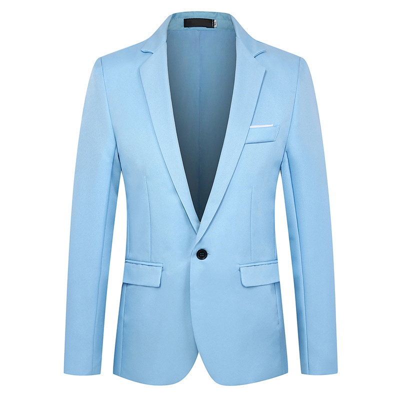 Hombre chaqueta de traje de negocios ocio profesional vestido formal pequeño traje delgado vestido de boda chaqueta de una sola pieza chaqueta