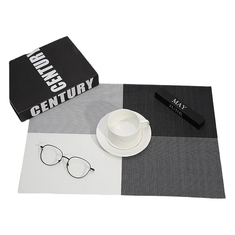 Amazon al por mayor PVC placemat Hotel familia Mesa interior estera moda regalo caja de regalo Toalla de mesa estera de mesa