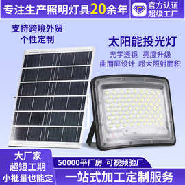 【加工定制】太阳能投光灯户外防水太阳能庭院灯曲面透镜太阳能灯