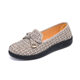 Spring and Autumn Elderly Women's Cloth Shoes, Flat Non-Slip Mom Shoes, Thickened Women's Shoes, Soft Sole, Chanel Style