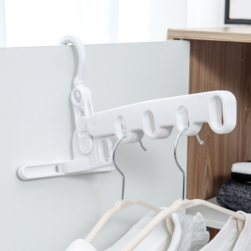 Foldable 5-hole clothes hanger dormitory student travel hotel indoor drying rack clothes support portable artifact clothes hook