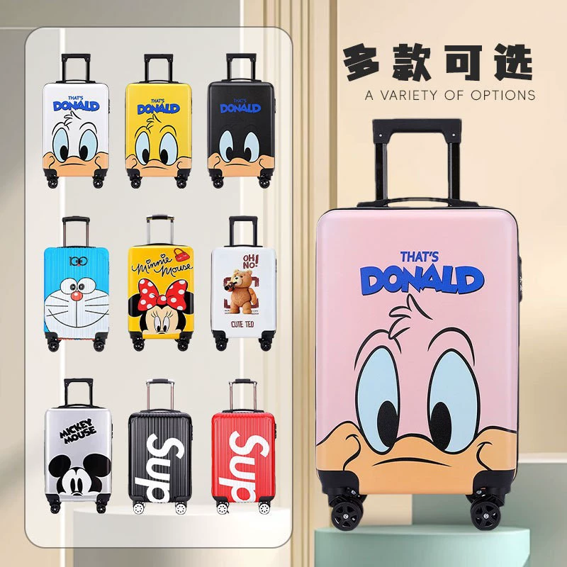 20-дюймовый мультяшный детский чемодан сетка красная маленькая желтая утка чемодан универсальный кодовый замок чемодан оптовая продажа
