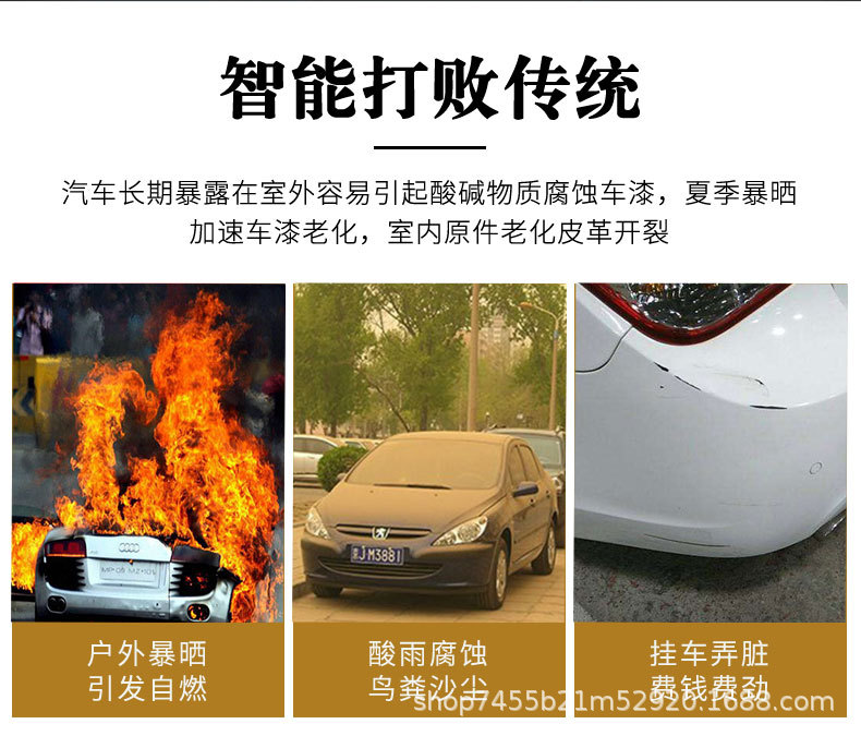 [Fully Automatic Smart Car Cover] Car Cover with Retractable Sunshade, Universal Full Cover for Sun Protection, Rain Protection, Heat Insulation, and Solar Protection