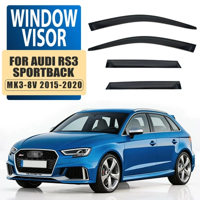 Rain shield — window visor - standard-packaging-audi-rs-015kg-van-mk3-8v-2015-2020-no-bright-trim-rain-guard