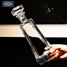 清库捷克进口水晶玻璃樽洋酒壶红酒瓶密封酒瓶带盖大号家用醒酒器