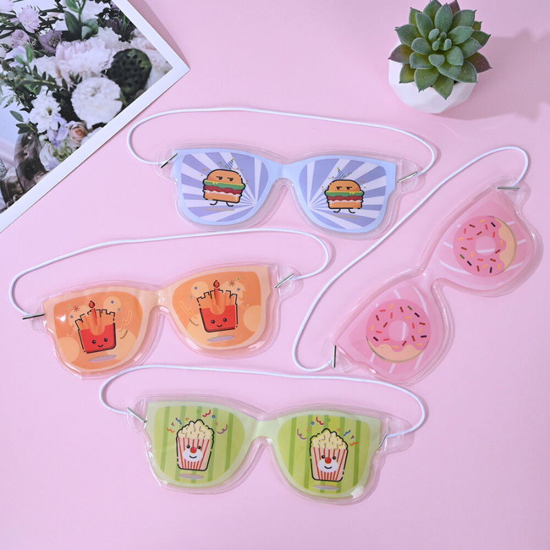 Frutas de dibujos animados máscara de ojos de hielo sombreado sueño alivio de la fatiga ocular en el hogar al aire libre refrigeración física fábrica en stock