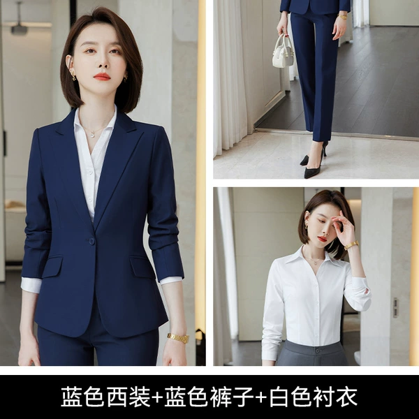 Blue suit, trousers, shirt