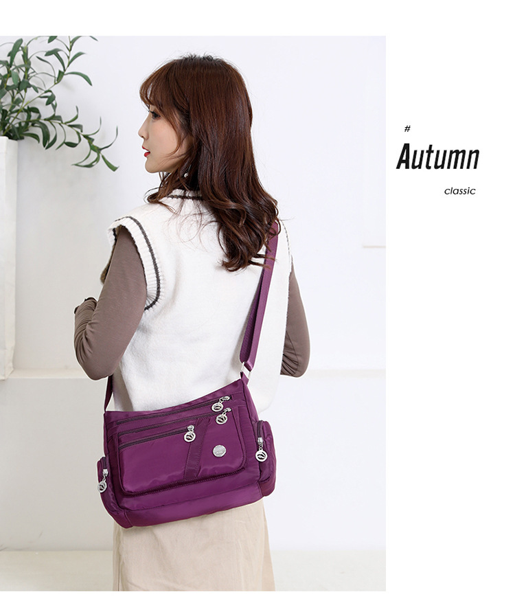 Ladies' fashionable crossbody bag, casual waterproof nylon shoulder bag, trendy and versatile mom bag, business bag wholesale and consignment undefined