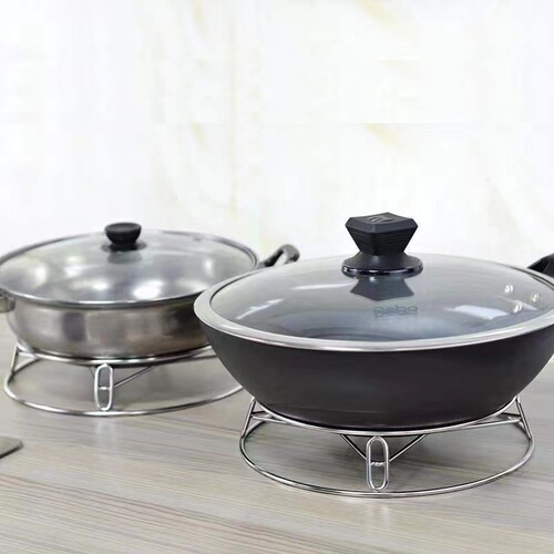 Stainless steel pot rack home kitchen storage rack multi-functional rack thickened heat insulation bracket anti-scalding storage steam rack