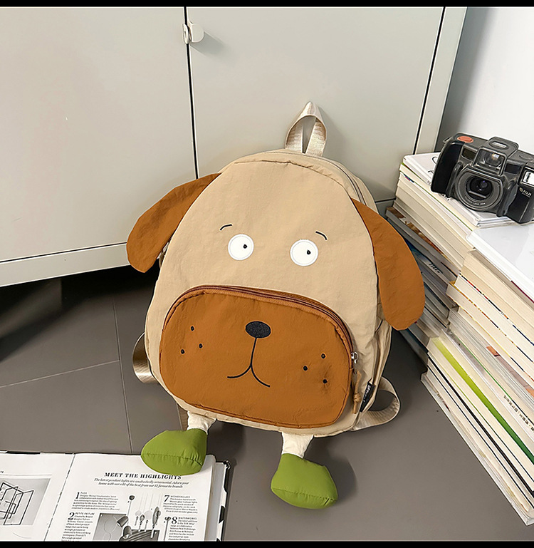 Mochila creativa transfronteriza en forma de perro, nueva moda coreana de alto valor, mochila de dama, mochila de dibujos animados de gran capacidad