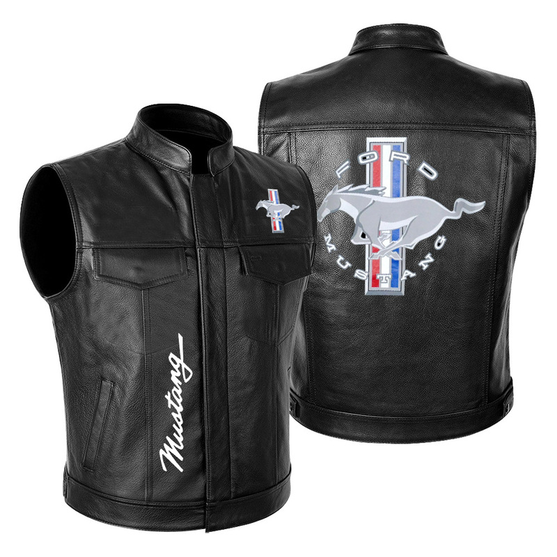 Cross-border foreign trade Europe and the United States Ford Mustang motorcycle jacket men's jacket PU leather racing suit