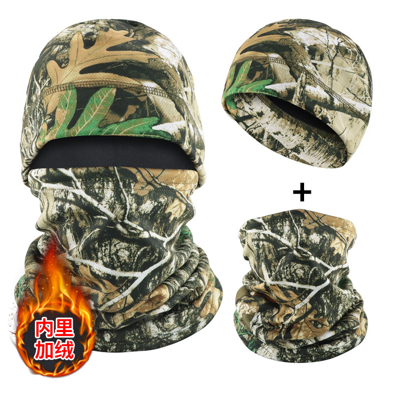 Invierno más chaqueta de terciopelo, sombrero frío, abrigo, cuello, sombrero de protector de orejas para ciclismo al aire libre, sombrero de cuello a prueba de viento, sombrero transfronterizo